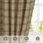 Rustic Grid Pattern Linen Light Filtering Plaid Curtains for Living Room Dining Room, Farmhouse Rod Pocket Back Tab Semi Sheer Window Curtains, 1 Pair-328923827-329966678