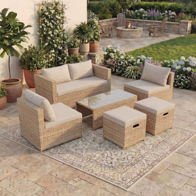 6 - Piece 6 - Person 48Cm L Outdoor Dining Set, UKFR Certified