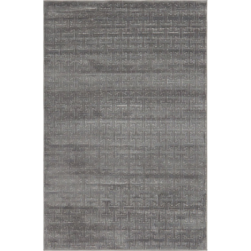 Heights Abstract Indoor Rug, Rectangle 4' x 6'