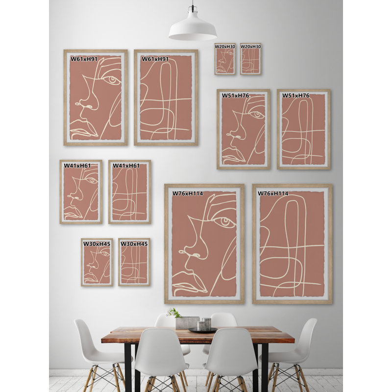 Larina Twisted Mirror by Marmont Hill - 2 Piece Single Picture Frame Print Set, 91cm H x 61cm W x 3.81cm D