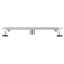 FINE FIXTURES Drain de douche linéaire de 24 pouces, insert et grille 2-en-1, bord arrondi, acier inoxydable de calibre 10, sortie centrale, crépine incluse-126703177