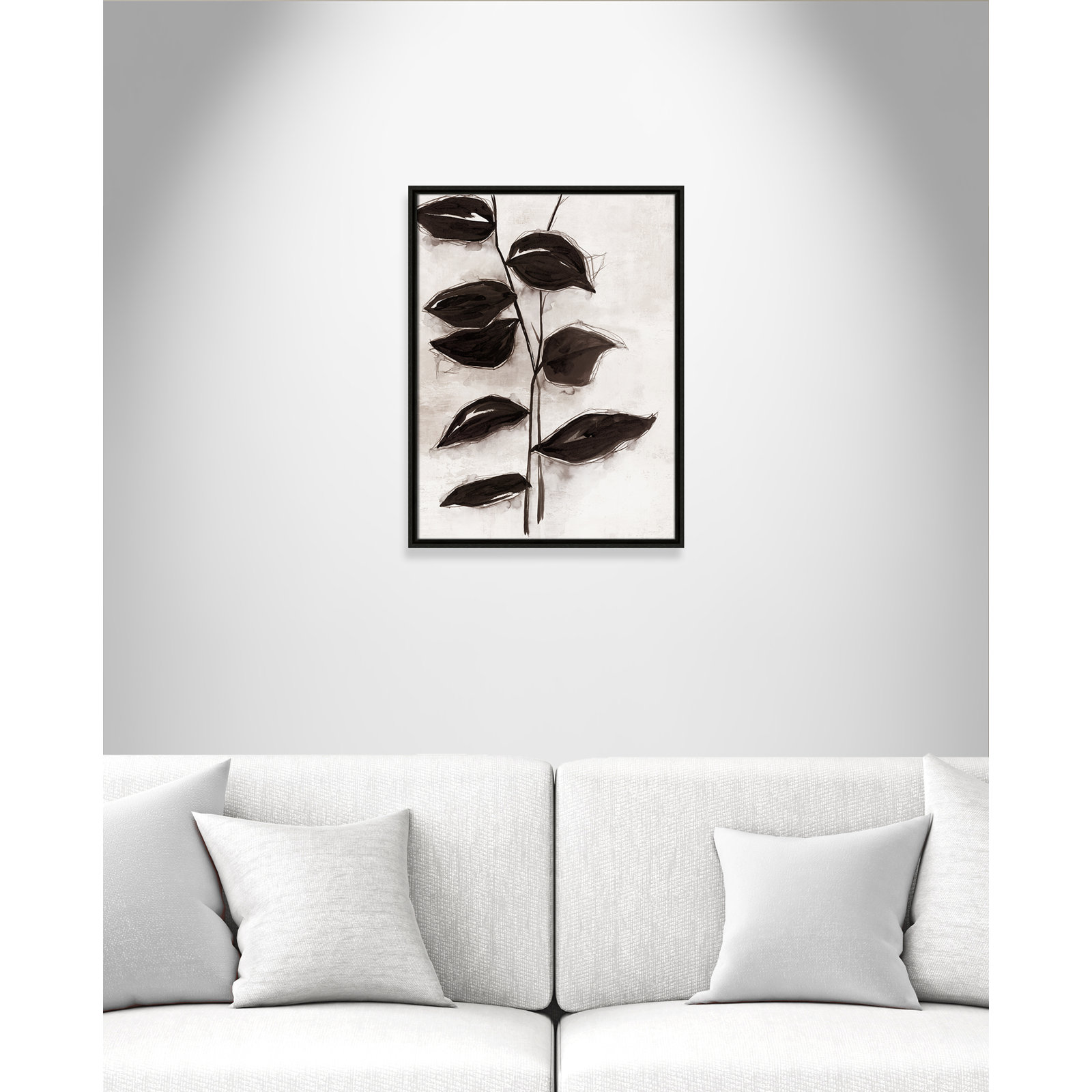 Leaves "Leaves I" Print, 25.5" H x 19.5" W x 2" D, Espresso Framed