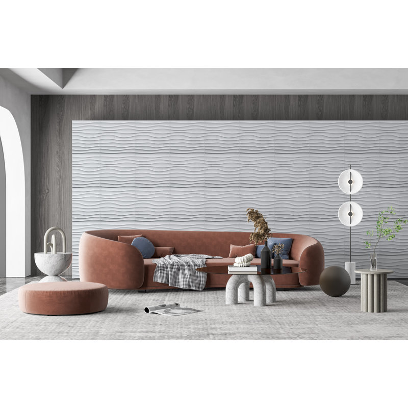 Panneau mural 3D blanc 19,7 po x 19,7 po Falkirk Ross