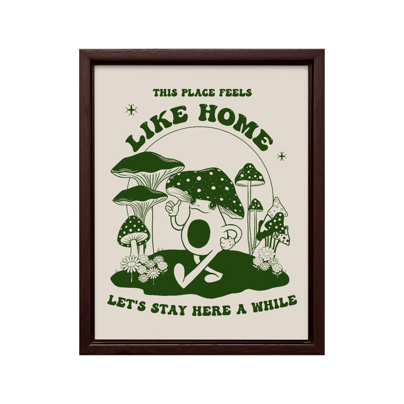 This Place Feels Like Home, Canvas, 12"H x 16"W, Brown Framed