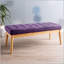 Banc repose-pieds, mauve Design simple, confortable et durable, banc multifonctionnel