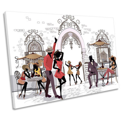 Music Dancers Old City - Wrapped Canvas Art Prints