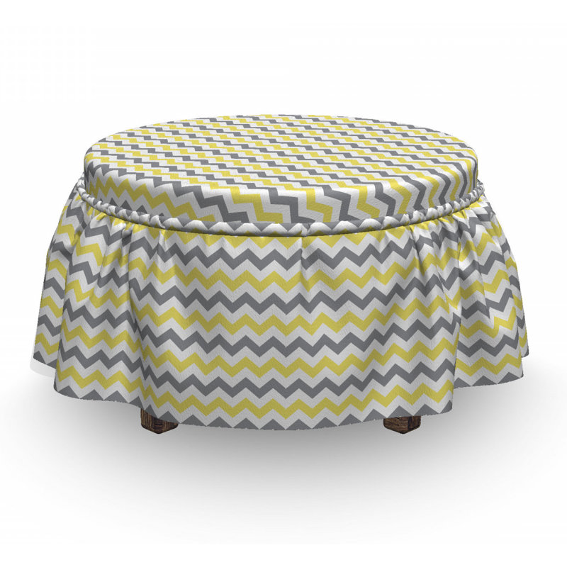 Housse pour repose-pieds triangles doux lines