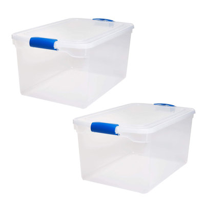 Homz Multipurpose Stackable Storage Bin with Latching Lids
