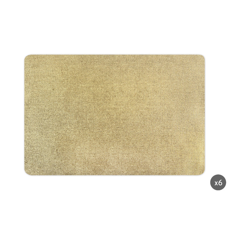 Solid Colour Rectangle Placemat, Gold