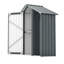 Rangement de jardin compact en métal avec fonction 2 en 1, construction galvanisée, imperméable et protégé, support d'assemblage professionnel, compartiment verrouillable, brun, cadre de 60 lb polyvalent pour