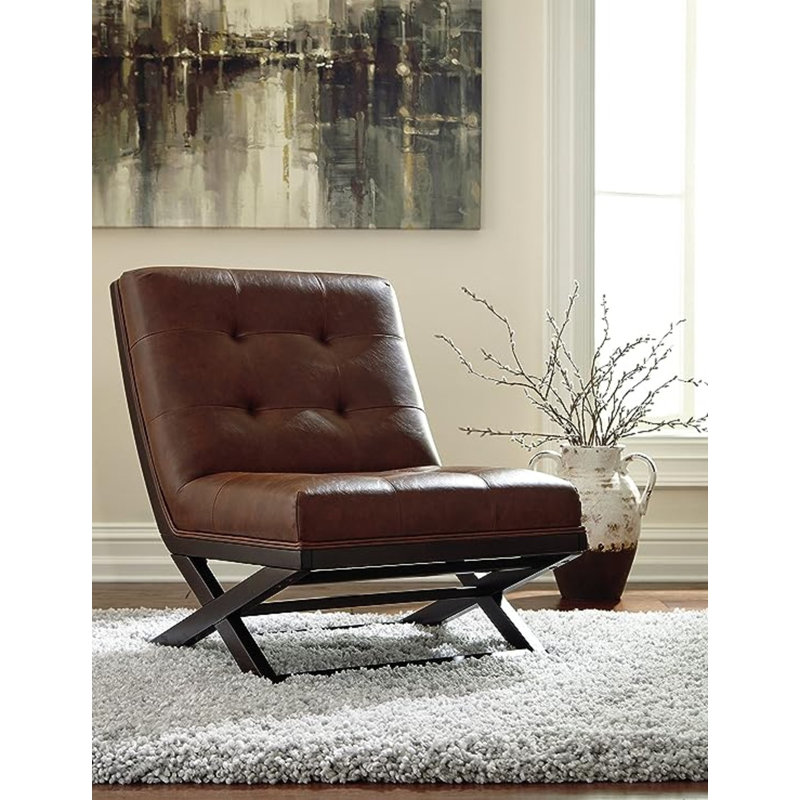 Julia Upholstered Accent Chair, Brown