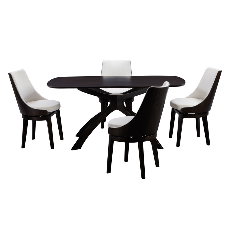 Armlin 4 - Person Four Leg Dining Set, 35''H x 20''W x 23''D