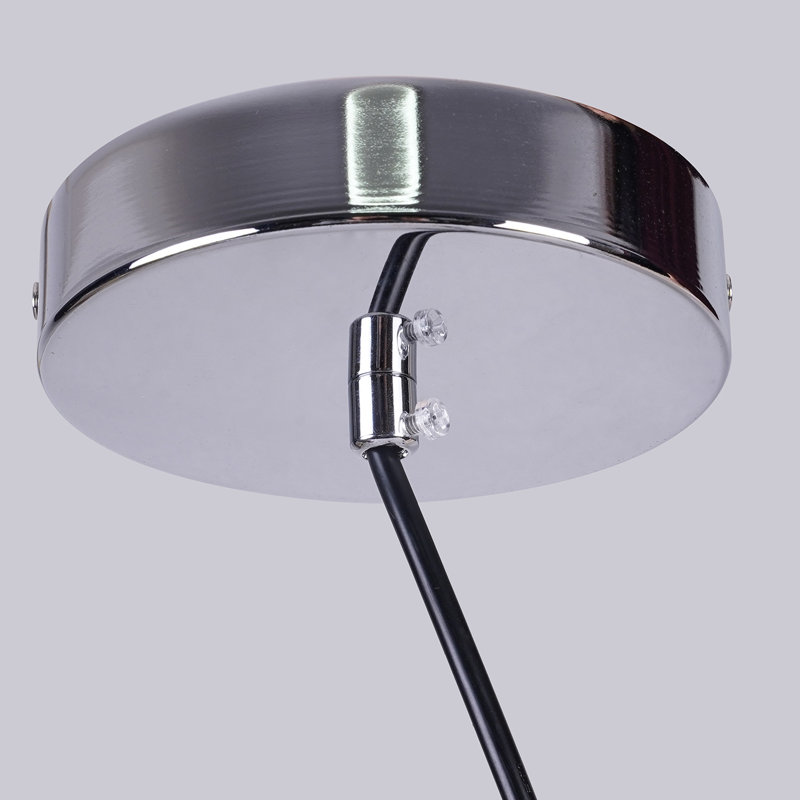 Luminaire suspendu moderne en verre martelé italien de 9,8 po - Luminaire suspendu chromé foncé réglable, luminaire suspendu sphérique à intensité variable pour îlot de cuisine, salon et tout espace de loisirs