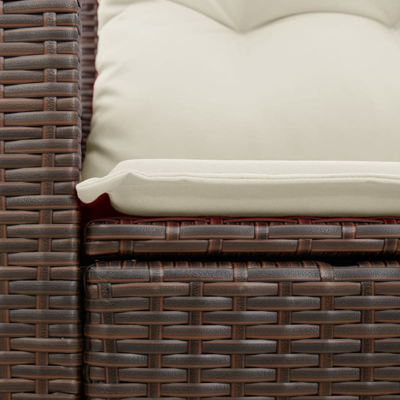  Housses pour canapé de jardin en rotin brun 2 places
