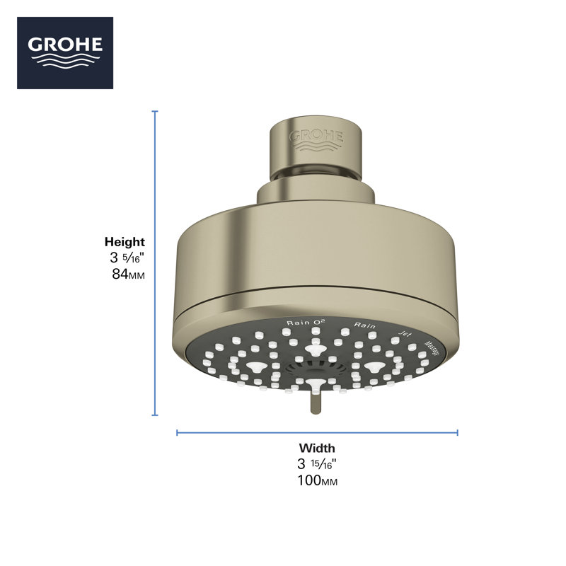 Cosmopolitan Pressure Balance Rain Shower Set, Brushed Nickel