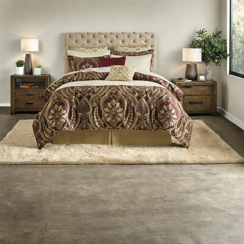 Ensemble de literie en jacquard de luxe, édredon en polyester avec chenille, style royal pour la maison