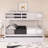 Wood Frame Full Over Full Size Bunk Bed With Trundle, Ladder And Guardrails-1914380305