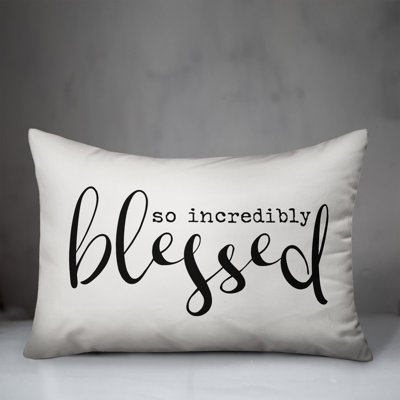 Adelaida So Incredibly Blessed Outdoor Rectangular Pillow Conver & Insert