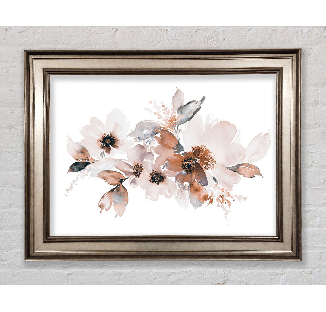 Blush Peach Flowers - Einzelner Bilderrahmen Kunstdrucke