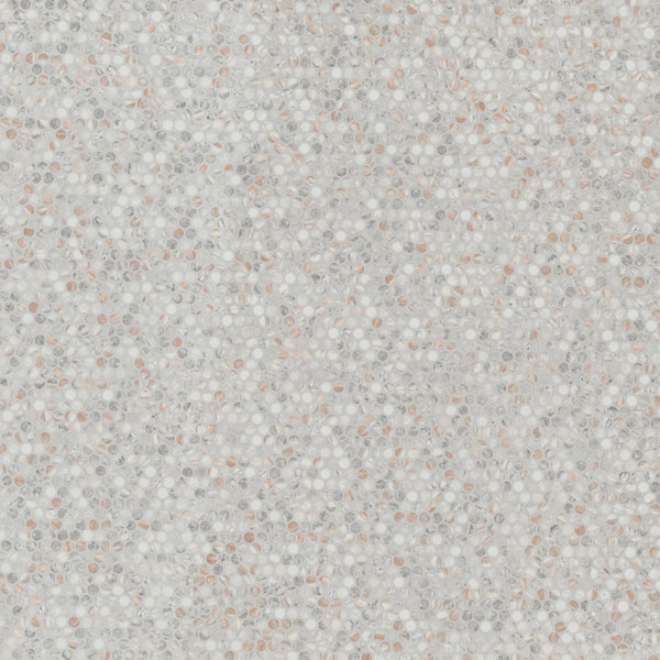 Blush Veil Penny Round 12 in. x 12 in. Matte Glass Mosaic Floor and Wall Tile