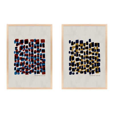 Mosaic of Movements. Set of 2 by Romina Gadler - Framed Wall Art