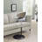 Orbit 15.5" End Table with Height Adjustable Marble Textured Top-1794863837