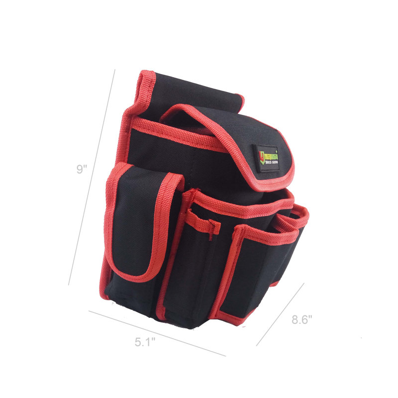 Pochette multifonctionnelle d'entretien durable et d'électricien avec pochettes pour outils, clés de lampe de poche