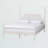 Celsie Queen Size Four-Poster Platform Bed with White Wooden Bed Frame, 58.82'' H X 62.04'' W X 84.19'' L-2133461950-2133461949