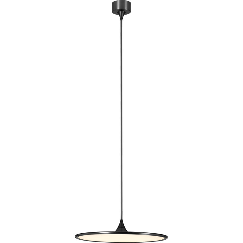 Athalie 1 - Light LED Geometric Pendant, 3.5" H x 19.7" W x 19.7" D, Satin Dark Gray