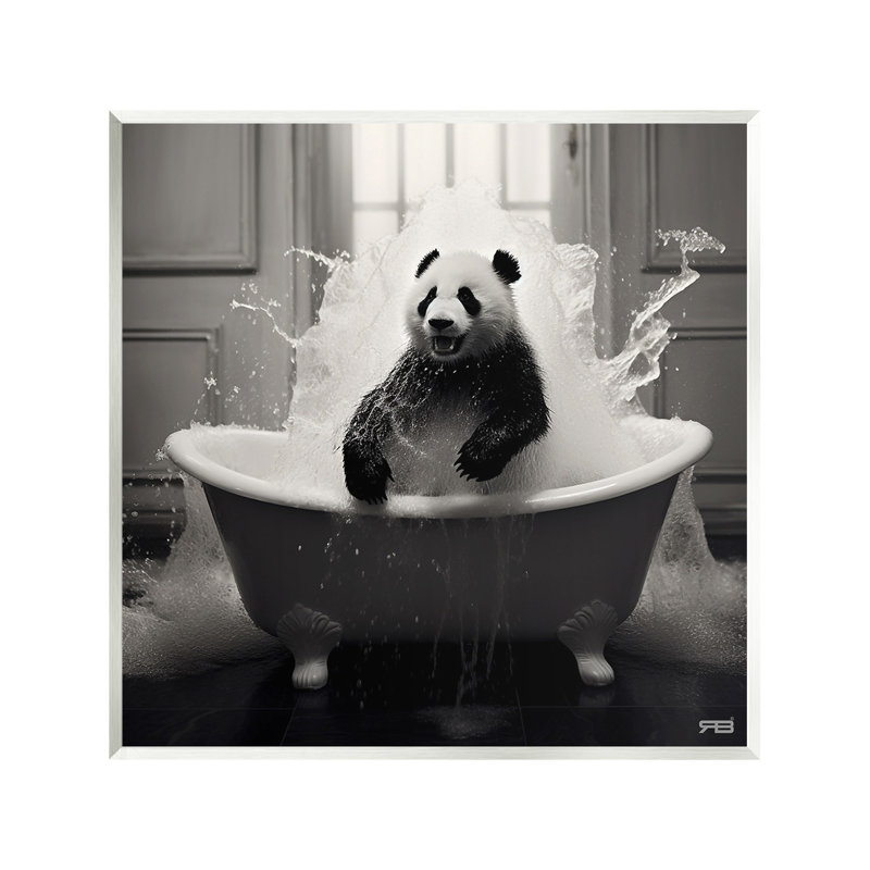 Art mural Panda & Splashing Bath par RB