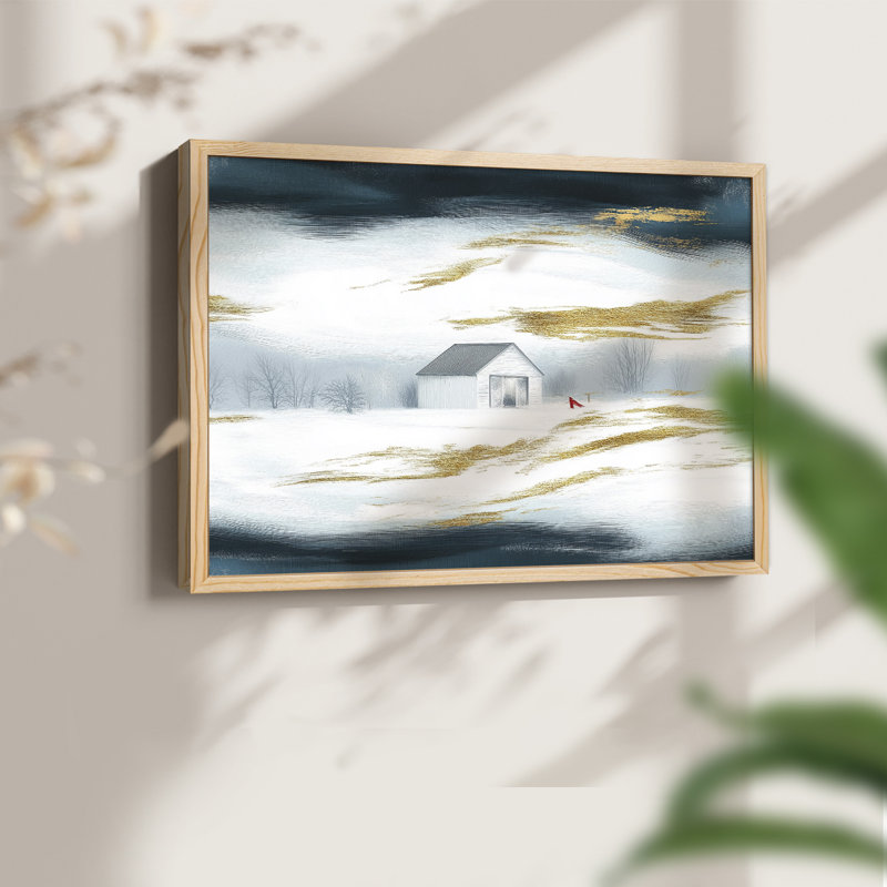 Chirstmas Art-CCXIX -Framed Print - Restickable, Naturel, H 22 po x l 28 po
