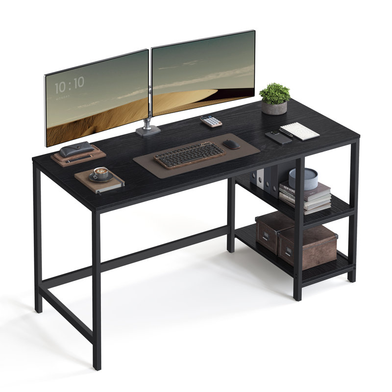Alaudin Metal Base Computer Desk, Black