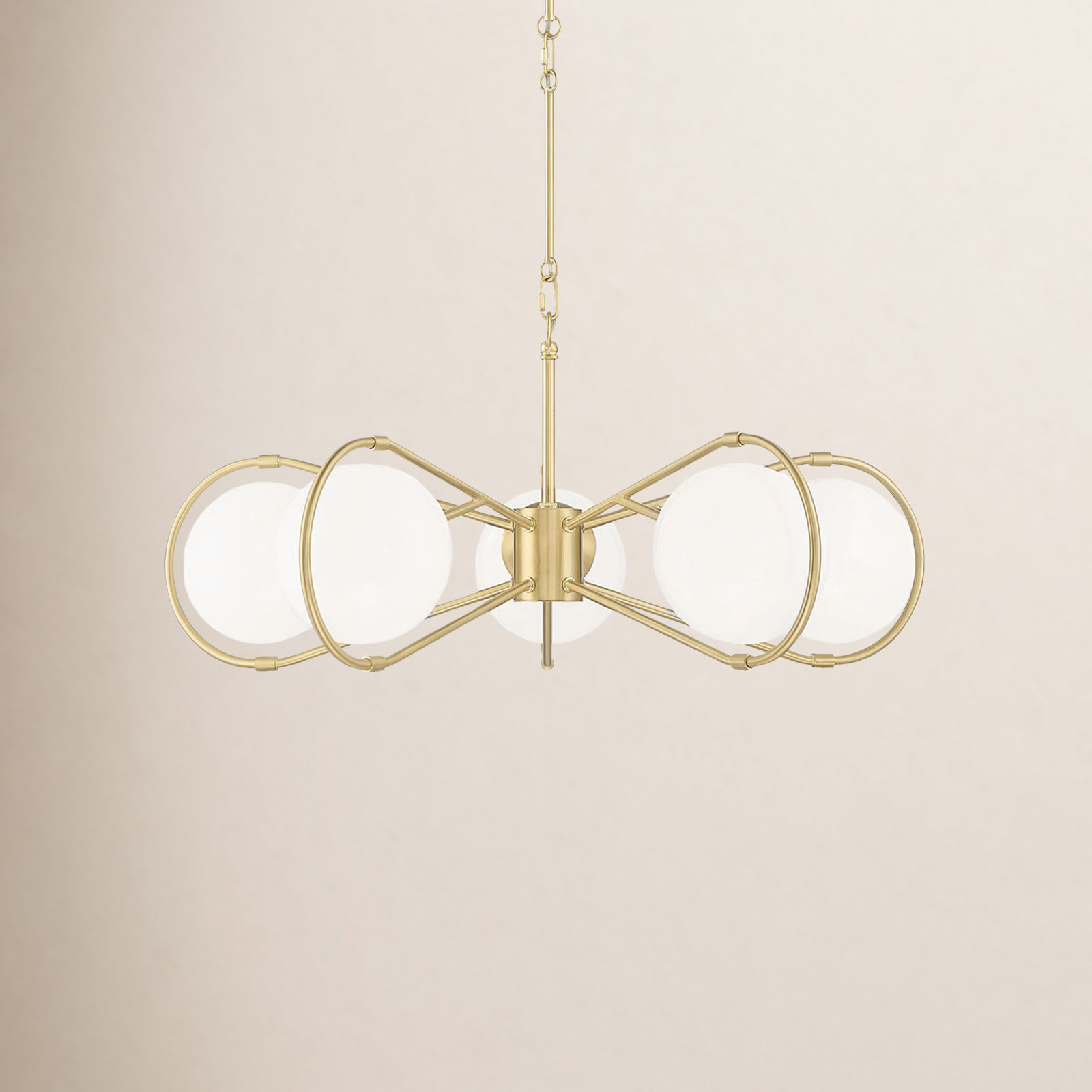 5 - Light Dimmable Geometric Chandelier