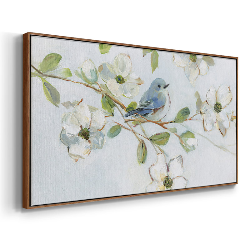 «Spring's Arrive I», galerie encadrée, prête à être accrochée, H 17 po x l 33 po, Noyer