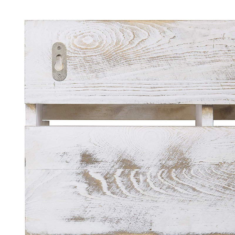 2 Slot Wall Mail Organiser with Key Hooks