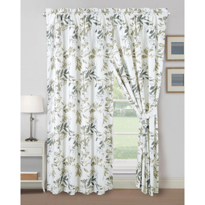 Julia Printed Floral Window Curtain Set