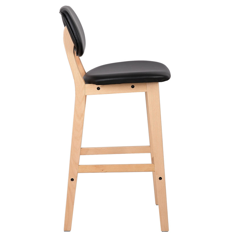Galilee 65cm Bar Stool, Black