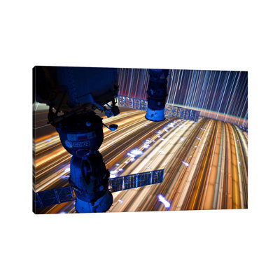 Long Exposure Star From Space VII - Wrapped Canvas Print
