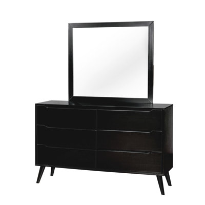 Stalter 58''W 6-Drawer Dresser with Mirror