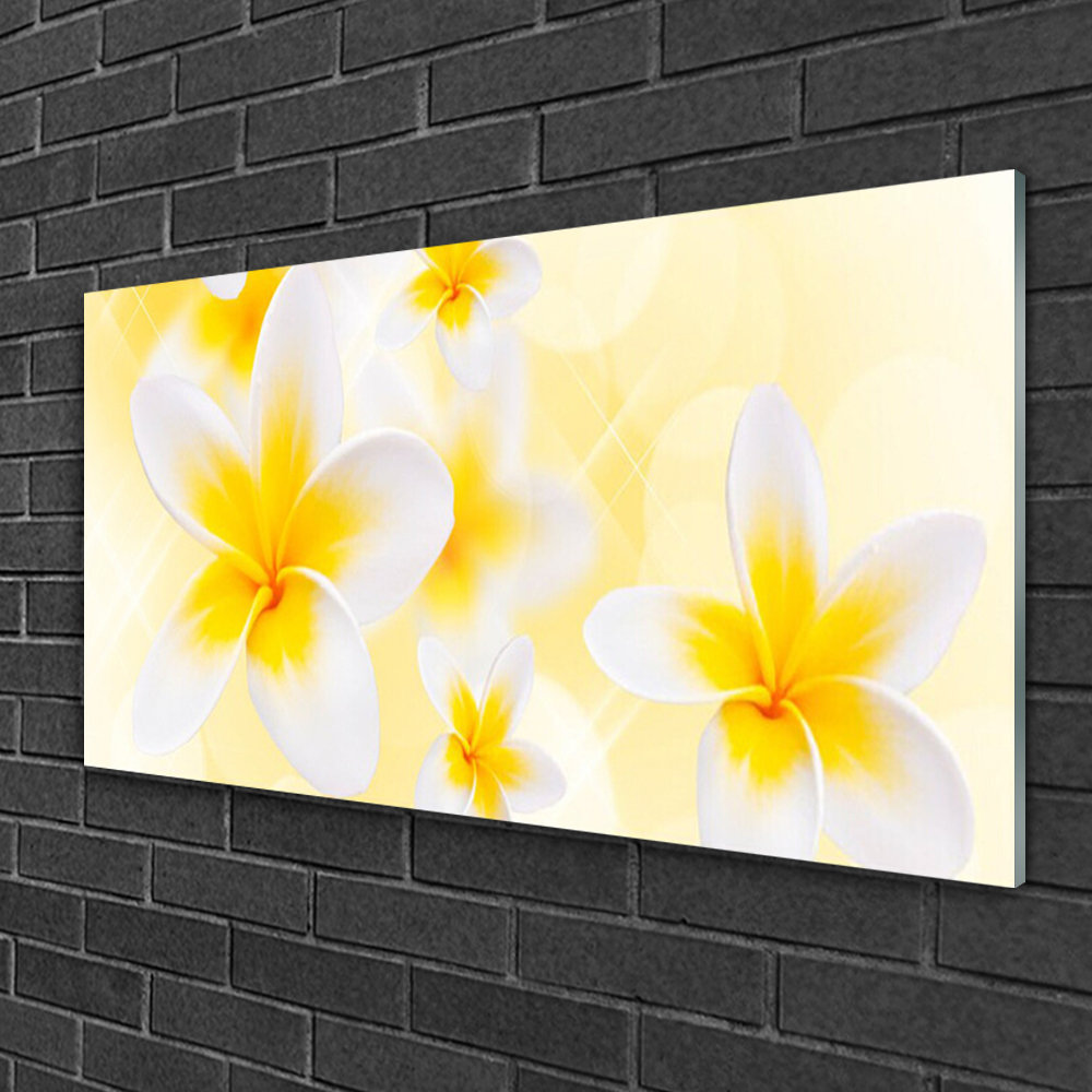 Glasbild Blumen Floral