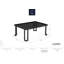 Ajaypal Rectangular Glass Outdoor Coffee Table 60 cm D-70347672-70347676