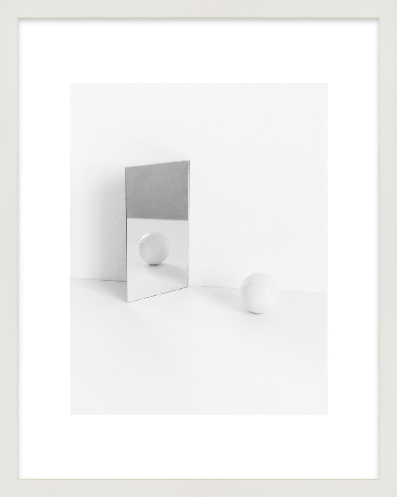 Ludovico "White Still Life 2" Print, White, 30" H x 24" W x 1.25" D