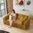 Modern Corduroy Sofa with Deep Seats and Durable Construction-2126399204