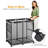 Kierah Metal Frame Large Mesh Pool Float Storage Bin 6 Wheels Rolling Storage Cart 36"x24"x35"-896499352