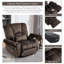 FAUTEUIL REHAUSSEUR ÉLECTRIQUE SURDIMENSIONNÉ, SUPPORTANT 227 KG (500 LBS), FAUTEUIL INCLINABLE ROBUSTE