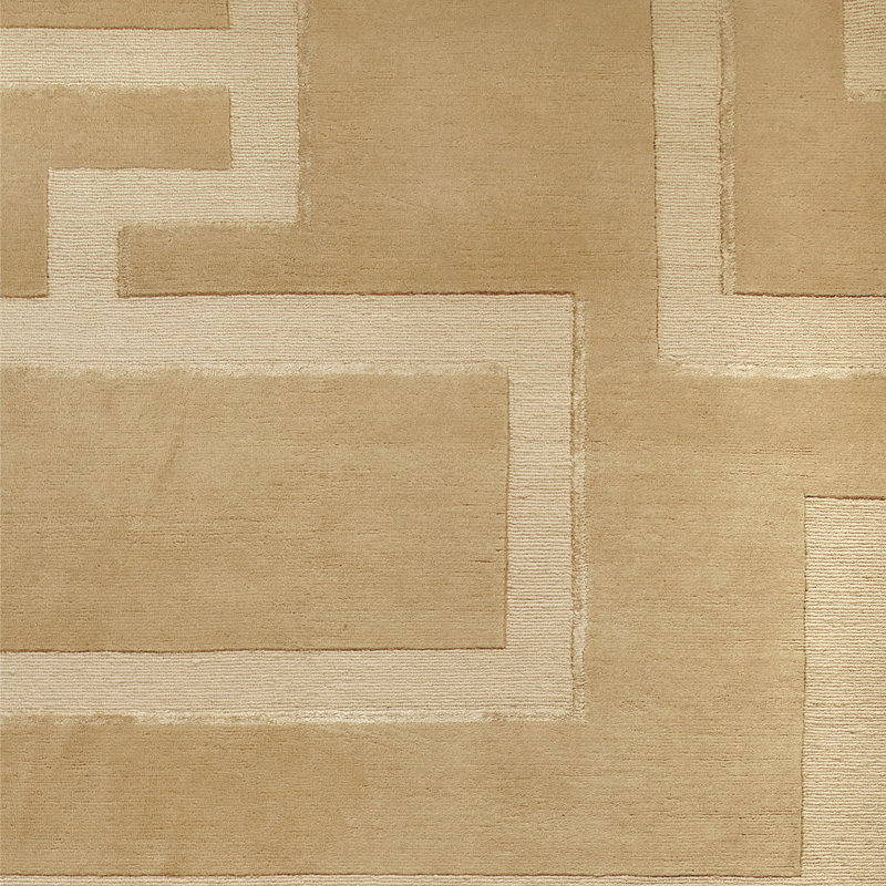 Geometric Area Rug in Biscuit/Ivory, Rectangle 6' x 9'