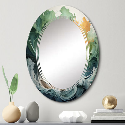 Neeja - Miroir mural floral ovale
