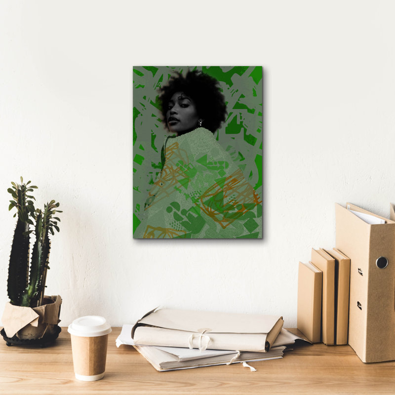 Art mural épique «Greenie» par NUMA, 12 po x 16 po, H 16 po x l 12 po