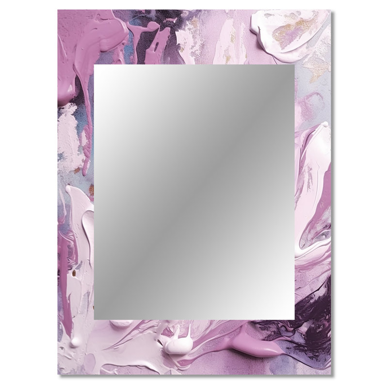 Electric Marble Ink Art I - Marble Unique Mirror, Modern Large Wall Mirror, Printed Metal Art, 40" x 30"