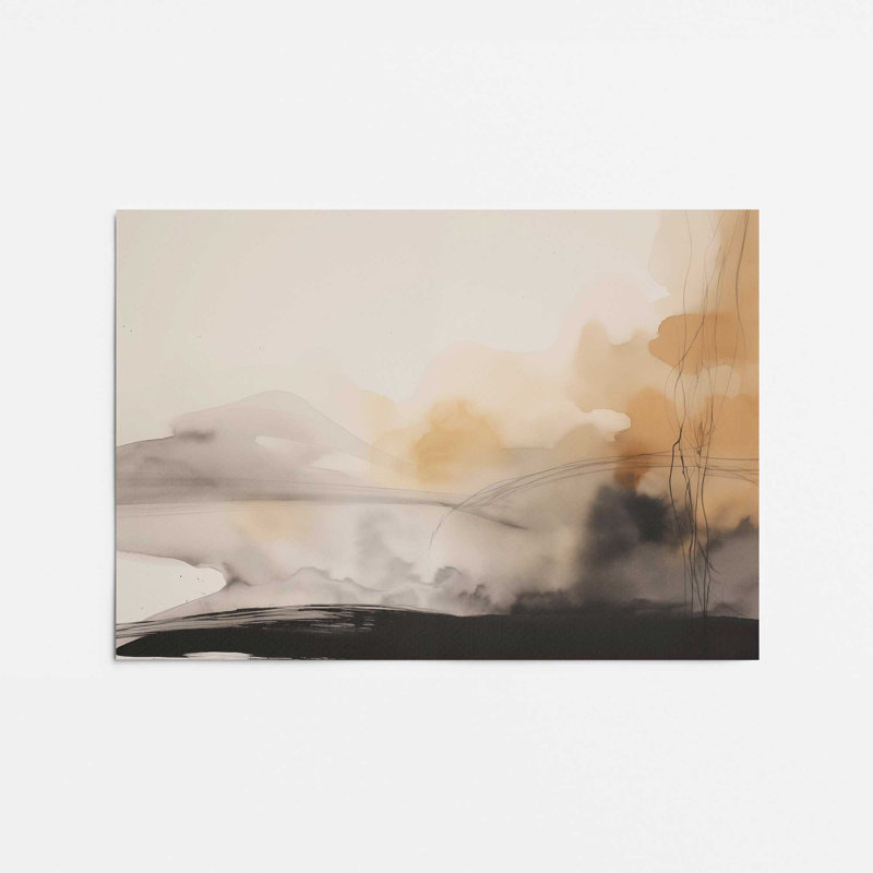 Impression cuivre mélodie rustique, Sans cadre, papier, H 11 po x l 14 po